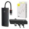 Концентратор Baseus USB 3.0 to 4xUSB 3.0 0.25m black (WKQX030001) изображение 3