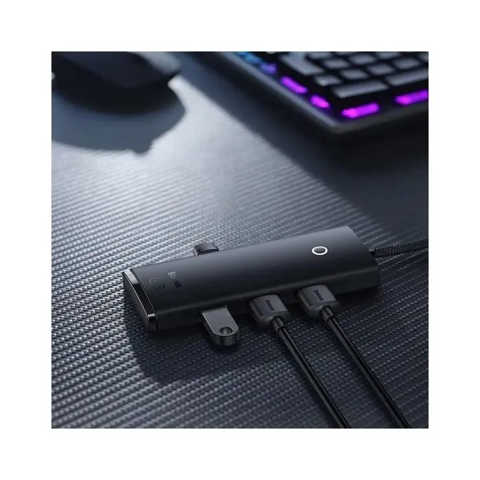 Концентратор Baseus USB 3.0 to 4xUSB 3.0 0.25m black (WKQX030001) изображение 5