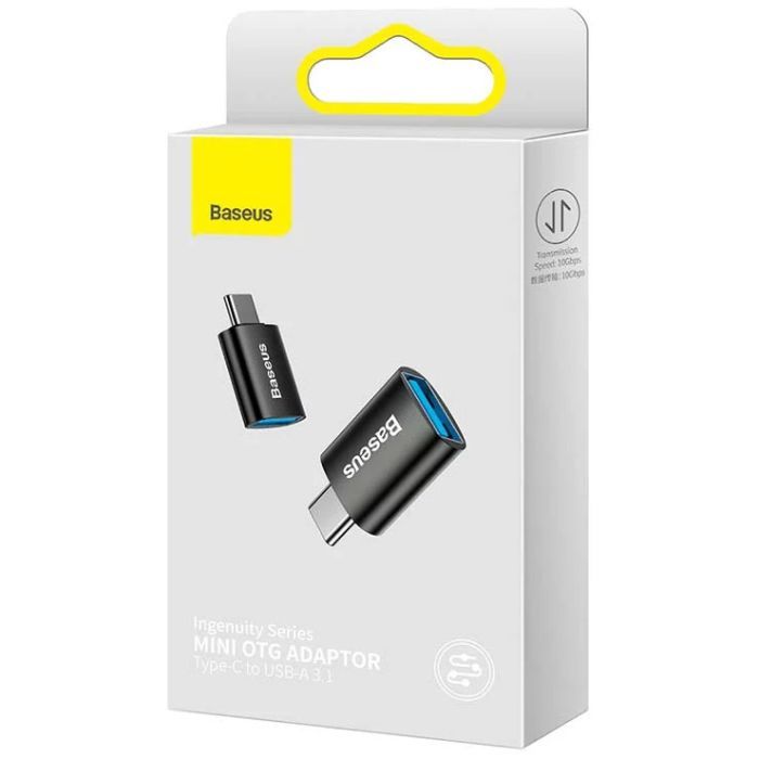 Перехідник OTG USB 3.1 AF to USB-C black Baseus (ZJJQ000001) зображення 3