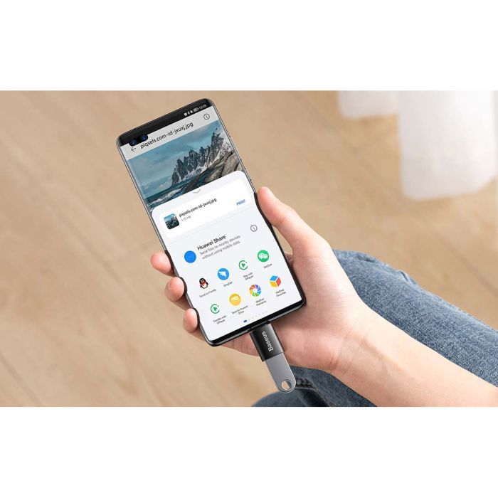 Перехідник OTG USB 3.1 AF to USB-C black Baseus (ZJJQ000001) зображення 7