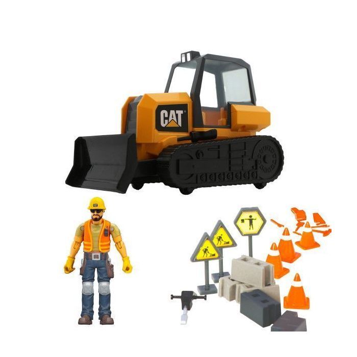 Спецтехника Funrise мини-набор «Строительная площадка» Бульдозер с фигуркой и аксессуарами (83455)