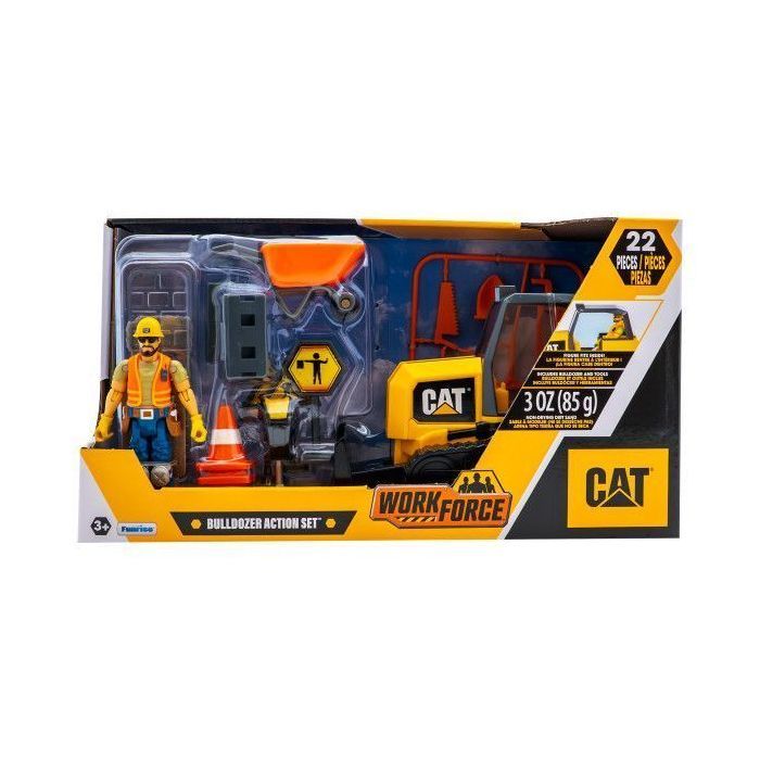 Спецтехника Funrise мини-набор «Строительная площадка» Бульдозер с фигуркой и аксессуарами (83455) изображение 2