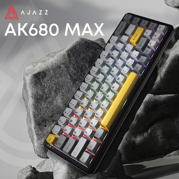 Клавіатура Ajazz AK680 MAX Magnetic Switch RGB USB Black (AK680-M-BGY-AW) зображення 3