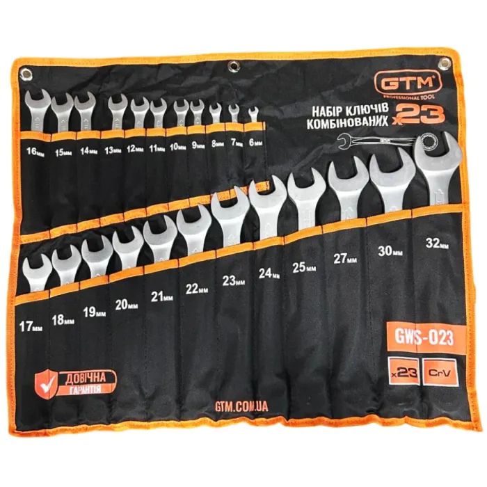 Ключ GTM 6-32мм 23шт, чохол (GWS-023)
