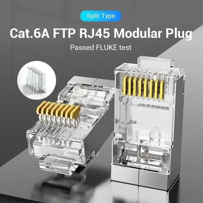 Конектор RJ45 FTP Cat.6 Modular 10 шт. Vention (IDFR0-10) зображення 5