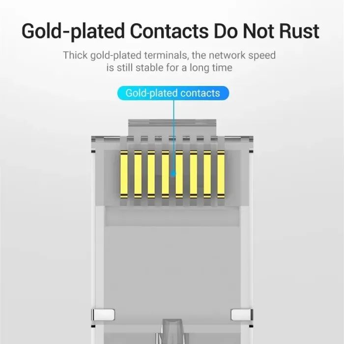 Конектор RJ45 FTP Cat.6 Modular 10 шт. Vention (IDFR0-10) зображення 6