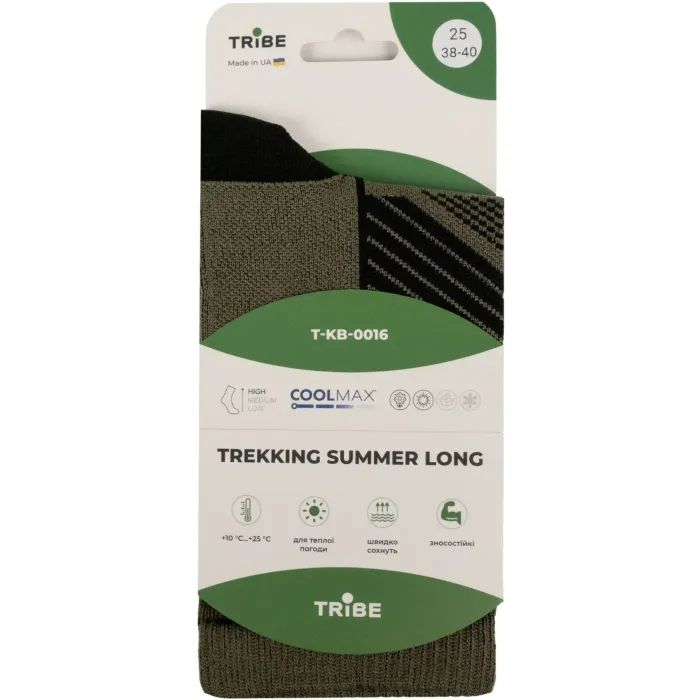 Носки Tribe Trekking Summer Long T-KB-0016-olive, 38-40 (T-KB-0016-olive-38-40) изображение 9