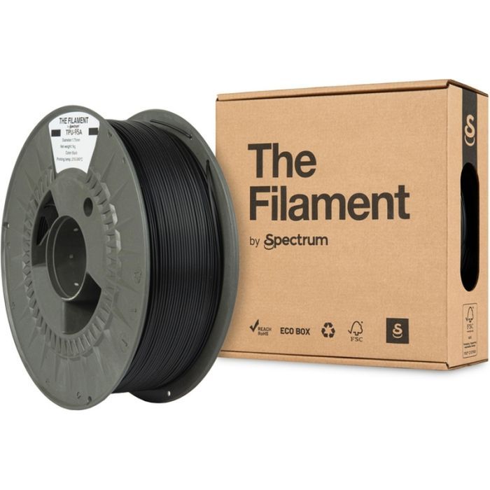 Пластик для 3D-принтера The Filament TPU-95A 1.75mm BLACK 1kg (TF-24136) зображення 3