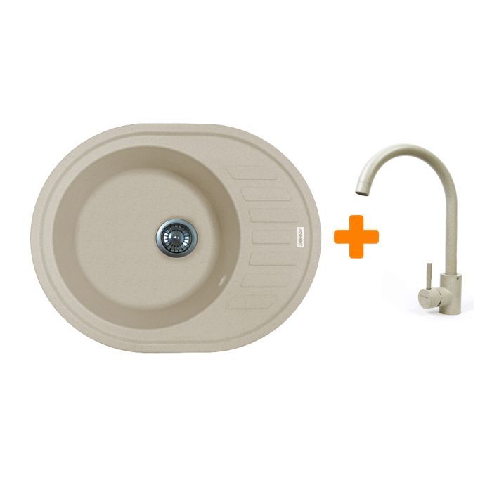 Мийка кухонна Adamant Ovum Avena + змішувач (1824296910406)