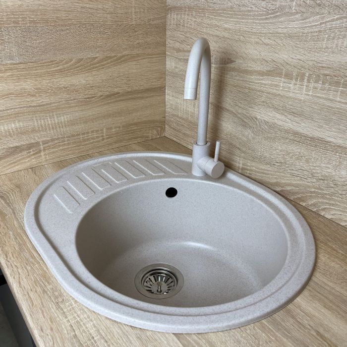 Мийка кухонна Adamant Ovum Avena + змішувач (1824296910406) зображення 2