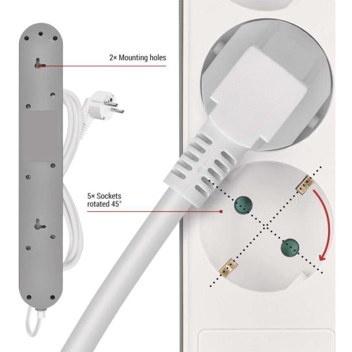 Мережевий подовжувач EMOS P1523FC зображення 12