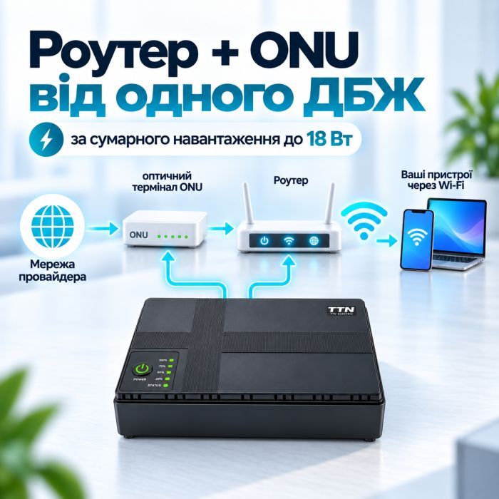 Пристрій безперебійного живлення TTN DC-1018P 18W 12000mAh (DC-1018P_12000) зображення 4