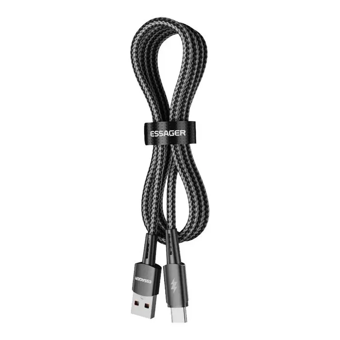 Дата кабель USB 2.0 AM to USB-C 1.0m 120W black Essager (EXC120-CG01-P) изображение 3