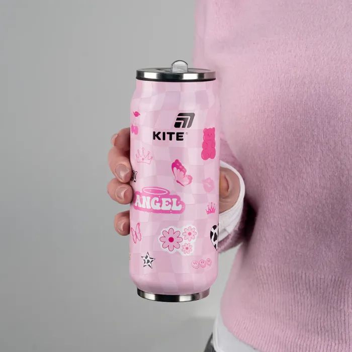 Поильник-непроливайка Kite Angel термочашка з трубочкою, 500 мл (K25-1264-2) изображение 4