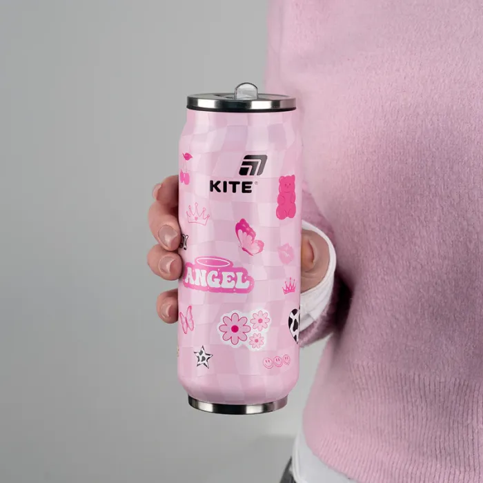 Поильник-непроливайка Kite Angel термочашка з трубочкою, 500 мл (K25-1264-2) изображение 4