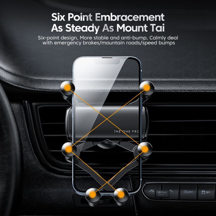 Універсальний автотримач Essager Tourist Gravity Car Mount Phone Holder Black (EZJZL-TR01) зображення 3