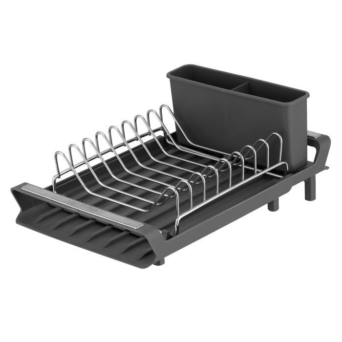 Сушилка для посуды Ardesto Minimalism 46.5x19.5x9.5см, пластик, сталь, сірий (ARHK4103GS)
