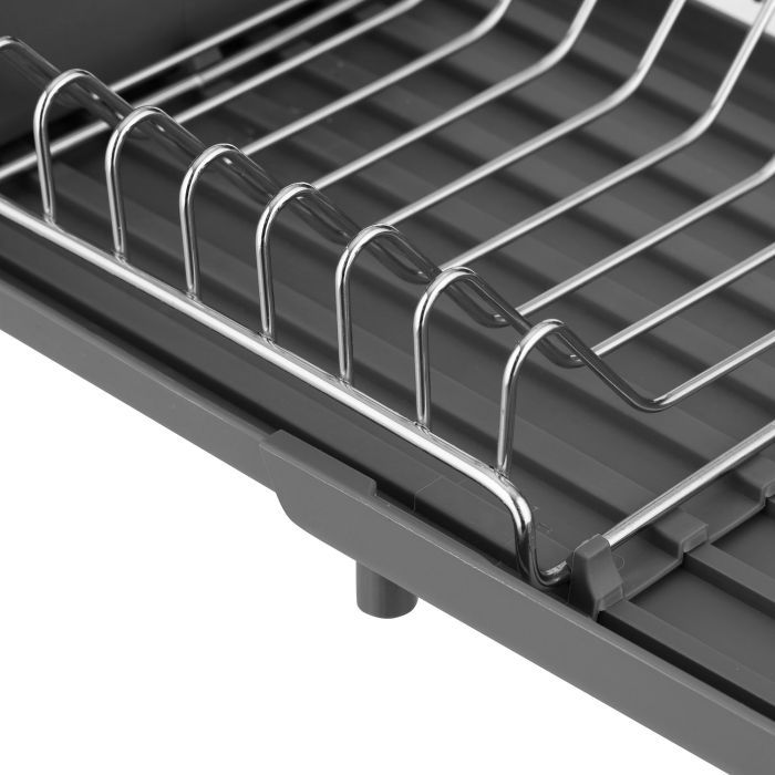 Сушилка для посуды Ardesto Minimalism 46.5x19.5x9.5см, пластик, сталь, сірий (ARHK4103GS) изображение 7