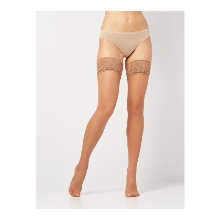 Чулки Corrente Stockings Romantico 40 Den Natural - 1/2 (2110402772608) изображение 2