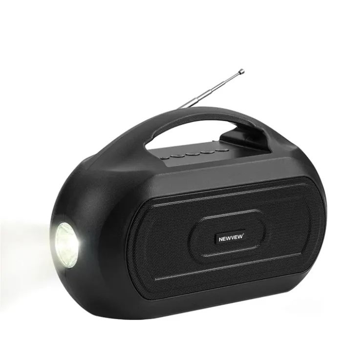 Акустична система NEWVEW NV-V50 Solar Panel/BT/USB/TF/FM/AUX Black (NWVW-NV-V50-BK) зображення 3