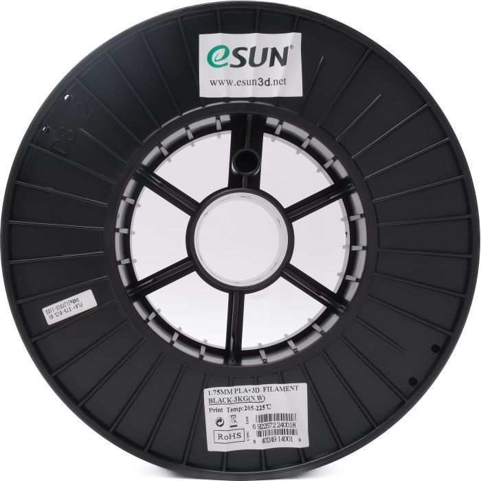 Пластик для 3D-принтера eSUN PLA+ 1.75мм, 3кг, Black (PLA+175B3) изображение 2