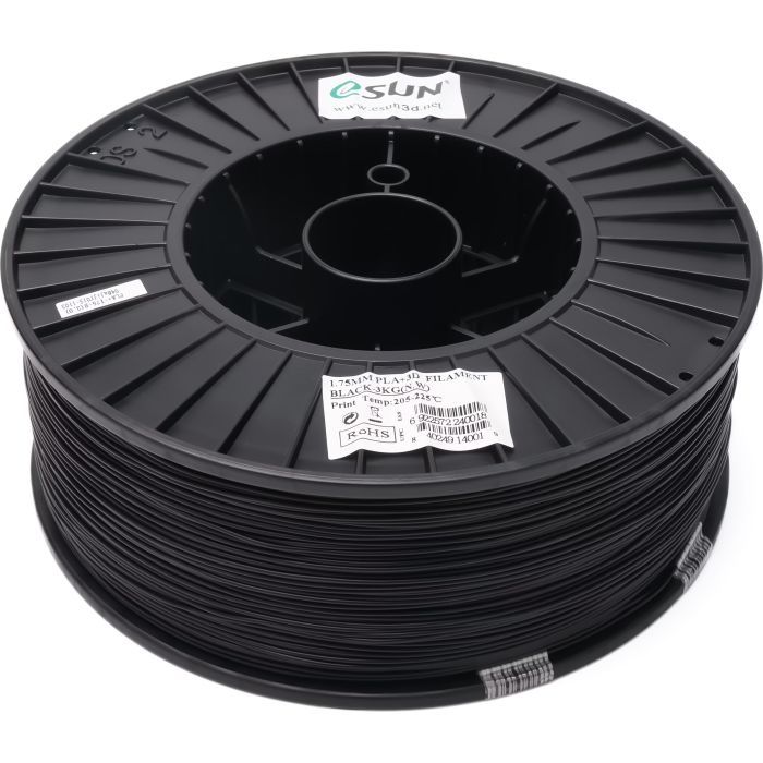 Пластик для 3D-принтера eSUN PLA+ 1.75мм, 3кг, Black (PLA+175B3) изображение 3