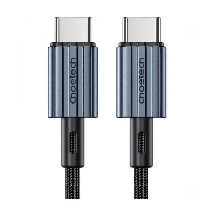 Дата кабель USB-C to USB-C 1.2m 60W braided black Choetech (XCC-1014)