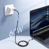 Дата кабель USB-C to USB-C 1.2m 60W braided black Choetech (XCC-1014) изображение 2