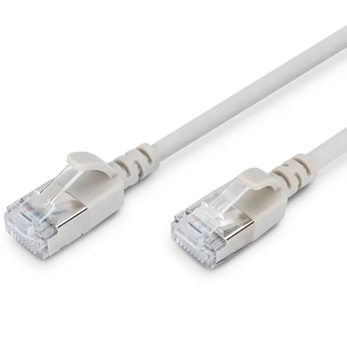 Патч-корд 1.5м, FTP, cat.6A, Sliim, AWG 32/7, Cu, LSZH, grey Digitus (DK-1632-A-015S)
