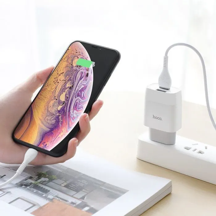 Зарядное устройство HOCO C73A 2xUSB 12W white (6931474712912) изображение 5