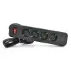Сетевой фильтр питания Meilepai F24, 4 роз EU Black (F24-Black)