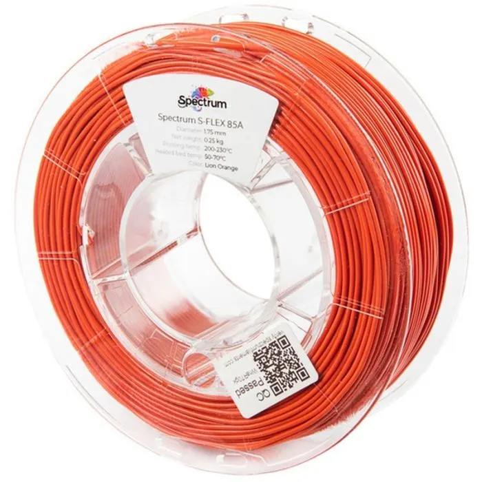 Пластик для 3D-принтера Spectrum S-Flex 85A 1.75mm 0.25kg Orange, Lion (80569)