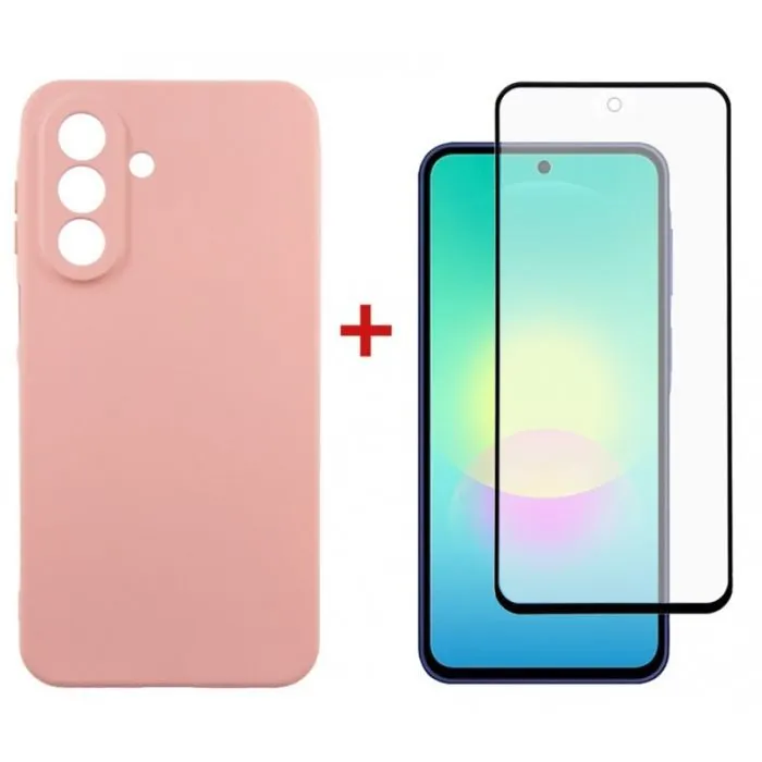 Чохол до мобільного телефона Dengos Cover + Glass Samsung Galaxy A27 Pink (DG-KM-206)