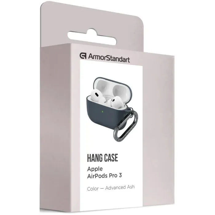 Чехол для наушников Armorstandart Hang Case For Apple AirPods Pro 3 Grey (ARM88270) изображение 8