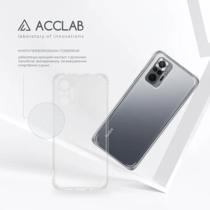 Чохол до мобільного телефона ACCLAB ShockProof Xiaomi Redmi Note 10 Pro Transparent (1283126554148) зображення 5