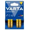 Батарейка Varta AAA Longlife LR03 * 4 (04103101414)