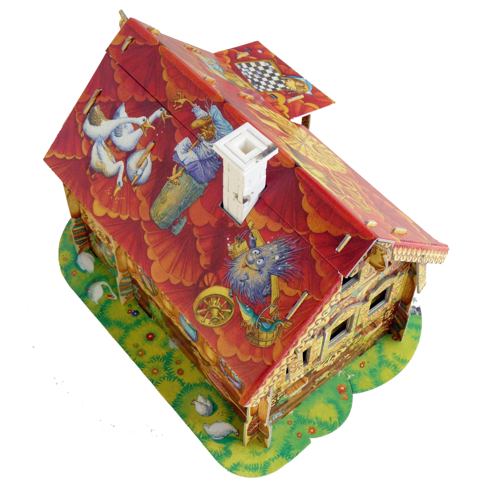 Збірна модель Умная бумага Изба красная с героями (206-02) зображення 7