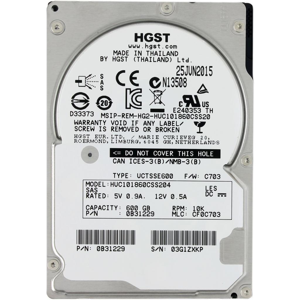 Жорсткий диск для сервера 600GB WDC Hitachi HGST (0B31229 / HUC101860CSS204)