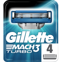 Сменные кассеты Gillette Mach 3 Turbo 4 шт (3014260331306)