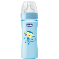 Бутылочка для кормления Chicco Well-Being 330 мл с силиконовой соской 4 мес+ (70735.21)