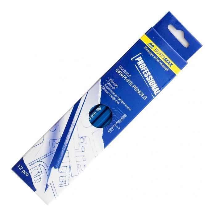 Карандаш графитный Buromax PROFESSIONAL SET*12шт (BM.8565) изображение 2