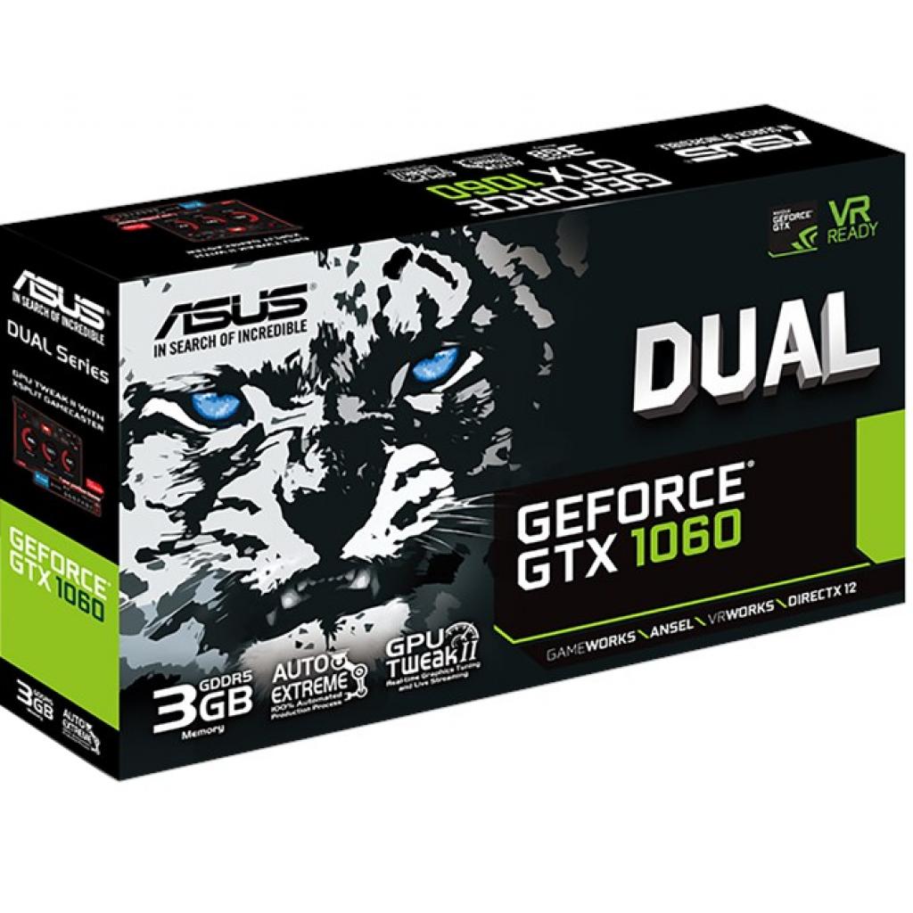 Відеокарта ASUS GeForce GTX1060 3072Mb DUAL (DUAL-GTX1060-3G) зображення 7