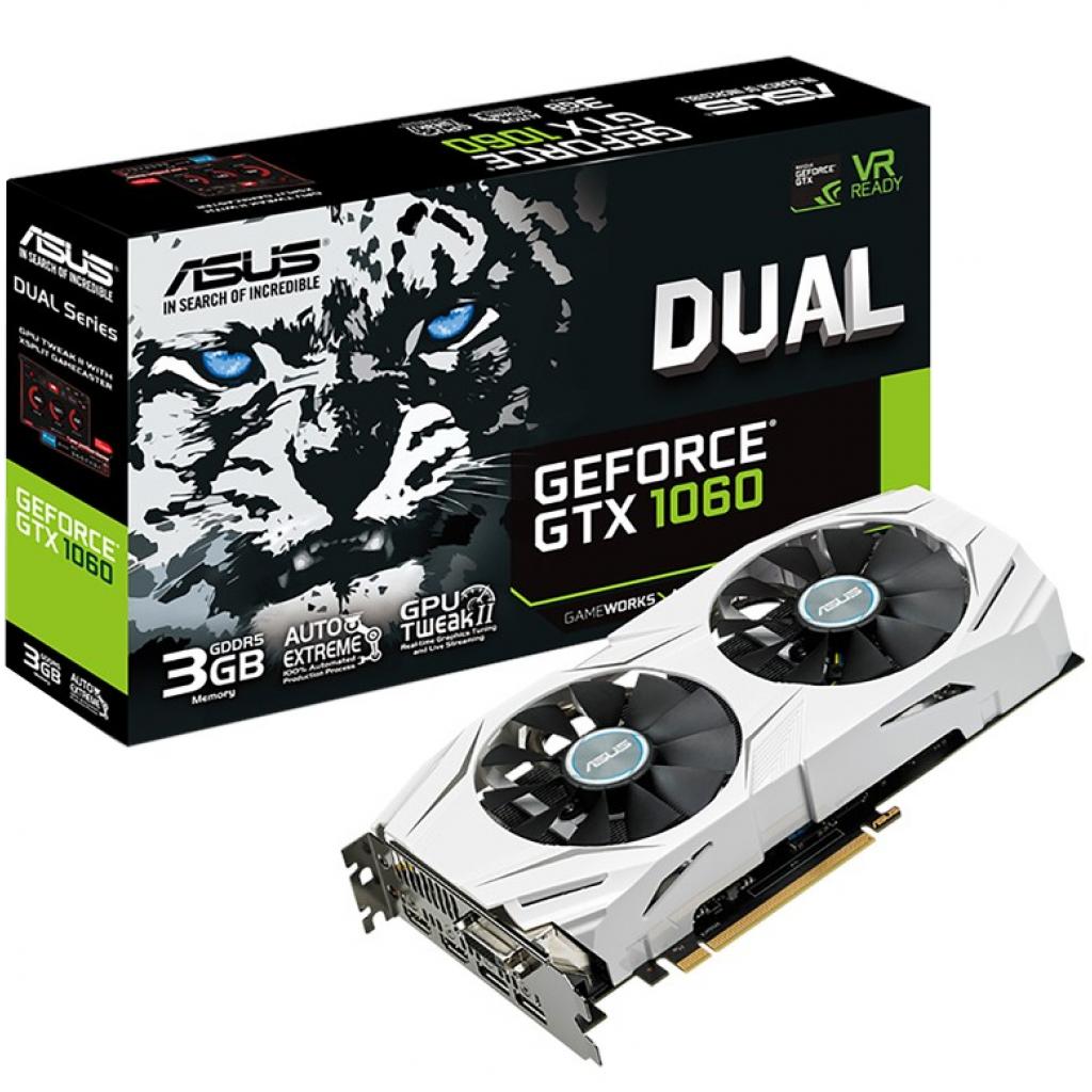 Відеокарта ASUS GeForce GTX1060 3072Mb DUAL (DUAL-GTX1060-3G)