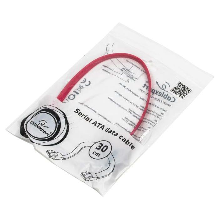 Кабель для передачі даних SATA III 0.3m Cablexpert (CC-SATAM-DATA-0.3M) зображення 4
