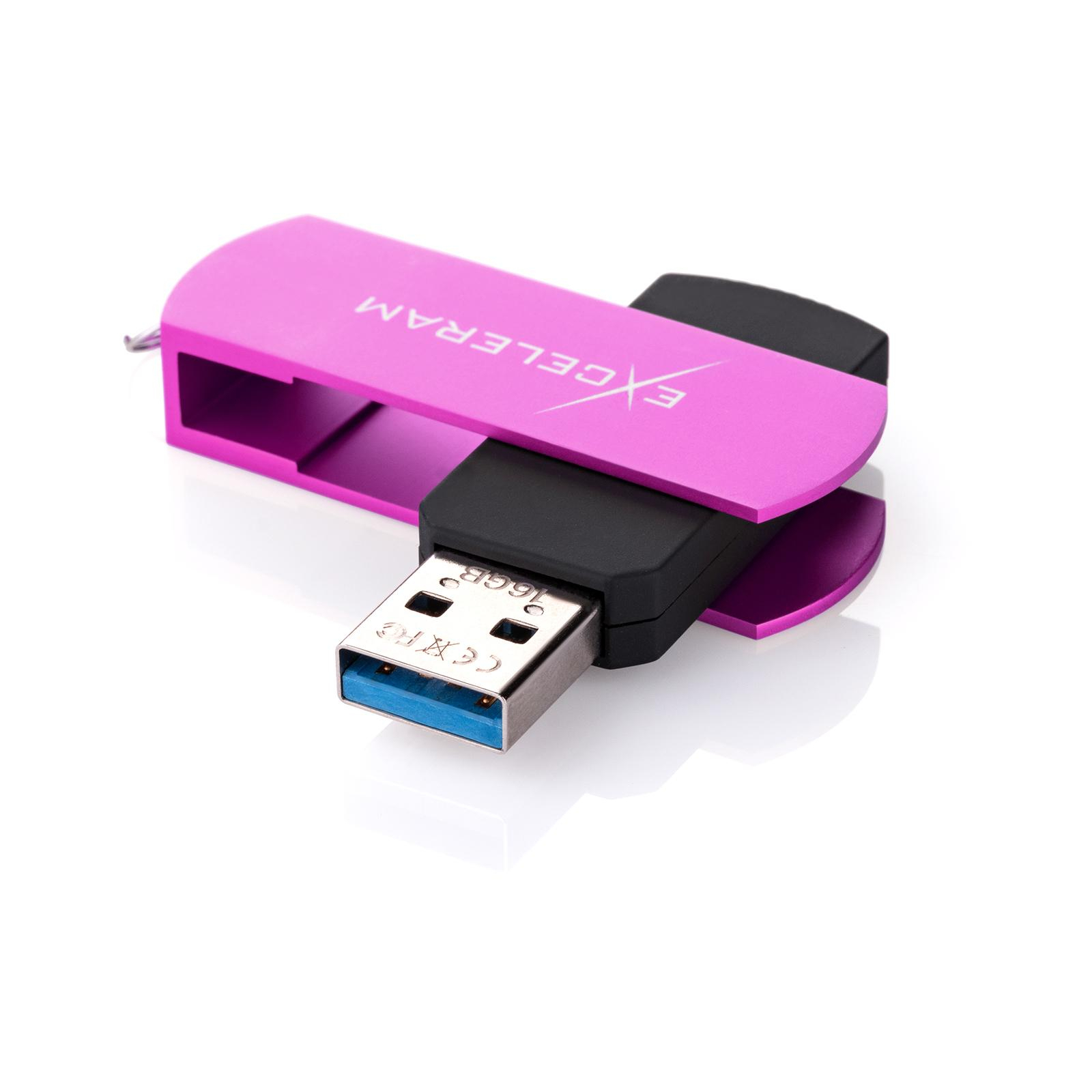 USB флеш накопичувач eXceleram 64GB P2 Series Grape/Black USB 3.1 Gen 1 (EXP2U3GPB64) зображення 2
