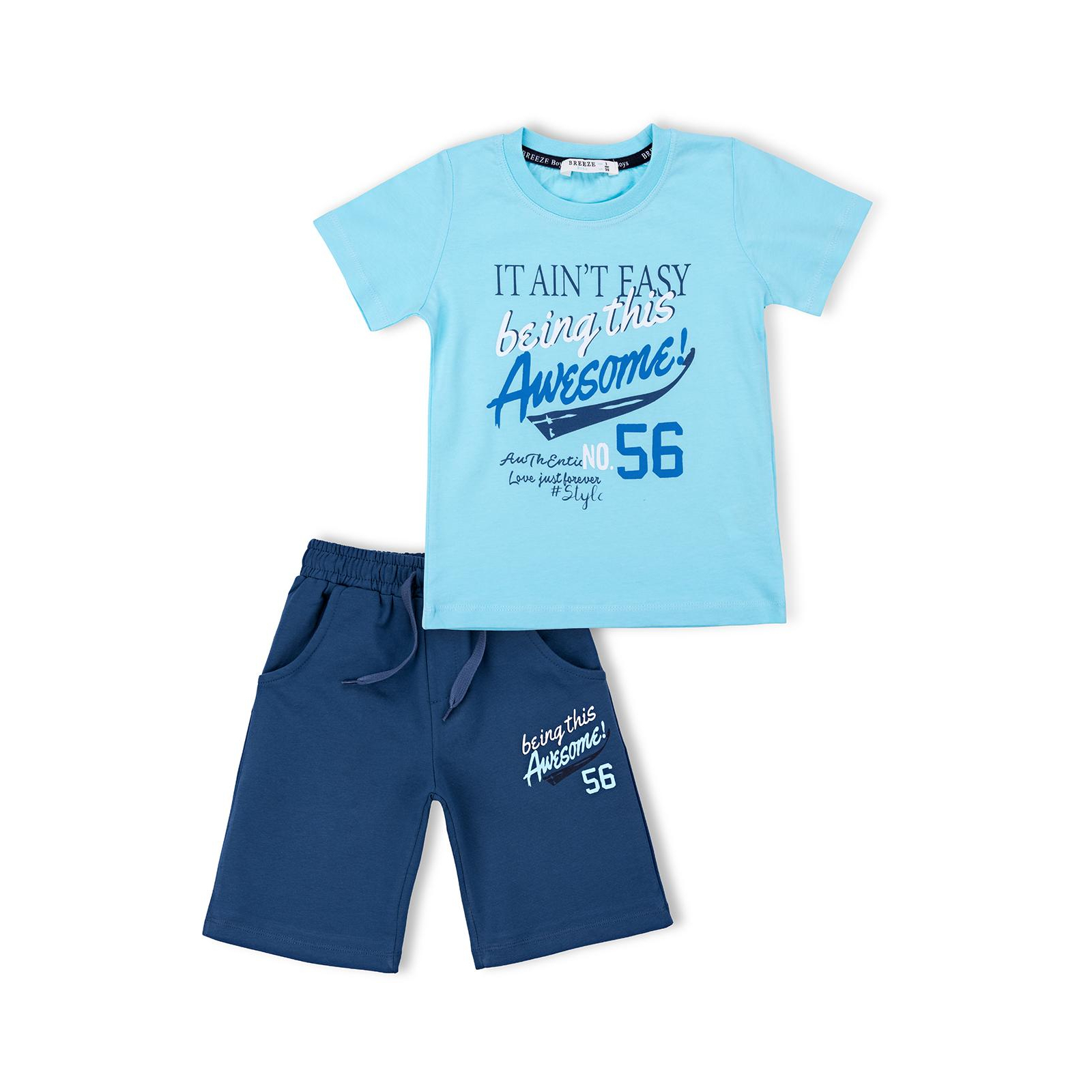 Набір дитячого одягу Breeze "AWESOME" (11061-98B-blue)