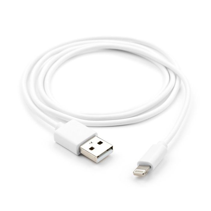 Дата кабель USB 2.0 AM to Lightning PVC 1m white Vinga (VCPDCL1W) изображение 3
