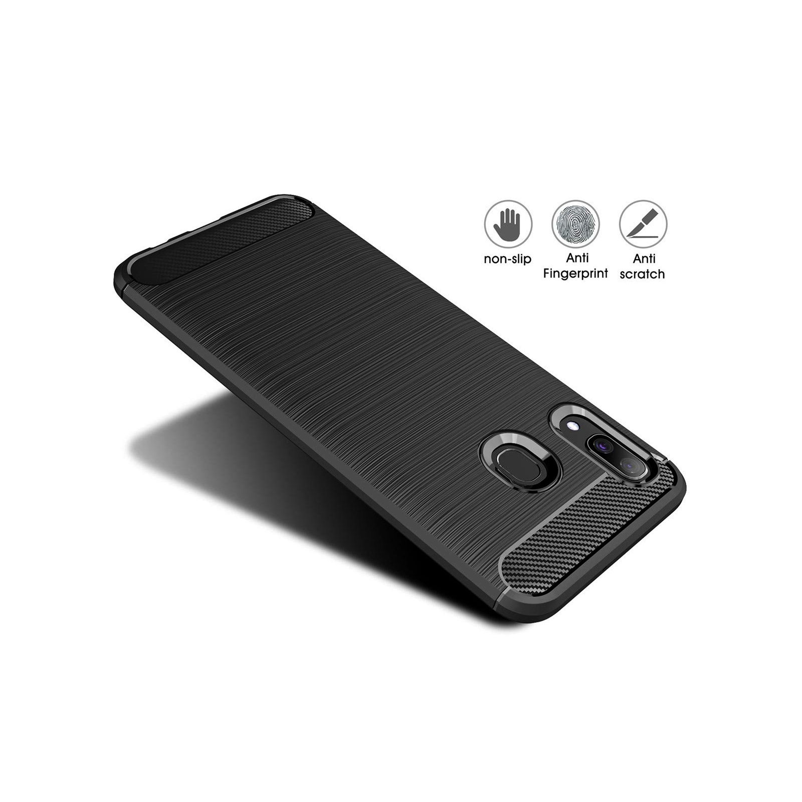 Чохол до мобільного телефона Laudtec для SAMSUNG Galaxy A30 Carbon Fiber (Black) (LT-A30B) зображення 3