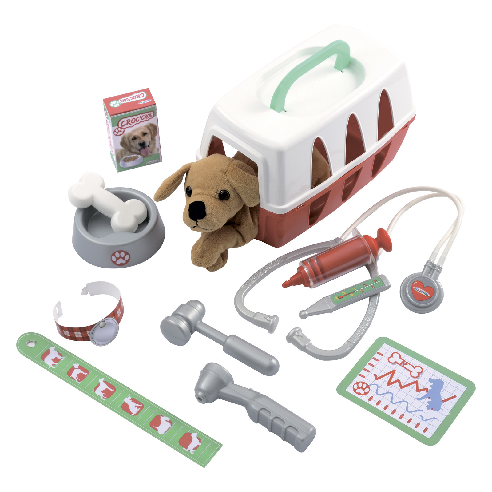 Игровой набор Ecoiffier Ветеринарная клиника с каталкой и переноской 15 акс (001909) изображение 3