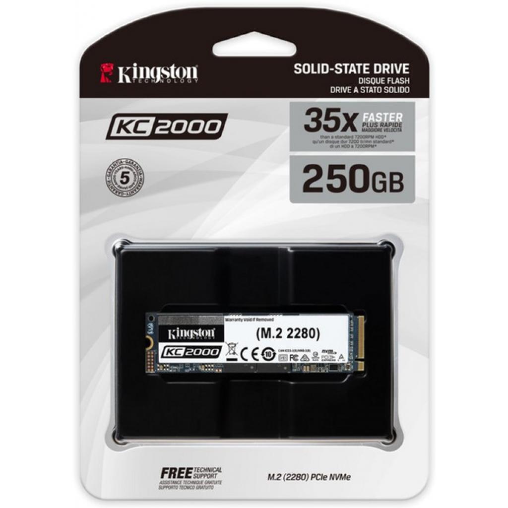 Накопичувач SSD M.2 2280 250GB Kingston (SKC2000M8/250G) зображення 3